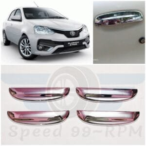 Door Handle Chrome Catch Covers for Toyota Etios (Set of 4) Premium Exterior Accessories