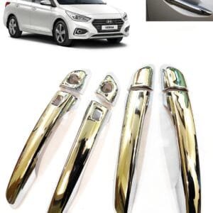 verna a car with a chrome door handle