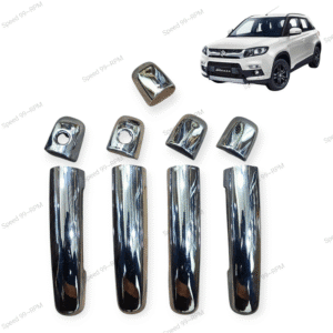 Chrome Door Handle Catch Covers for Maruti Suzuki Vitara Brezza [2016-2019] Set of 9Pcs | Premium Accessories