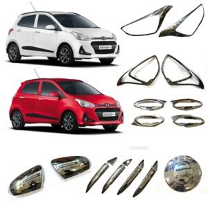 Chrome Combo Kit for Hyundai Grand i10 2014-19 (6-Item 19-Pcs) Exterior Body Styling