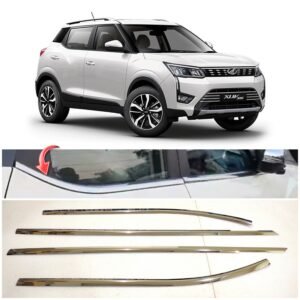 Chrome Lower Window Garnish Set for Mahindra XUV 300 – Set of 4Pcs Exterior Accessories (Stainless Steel)