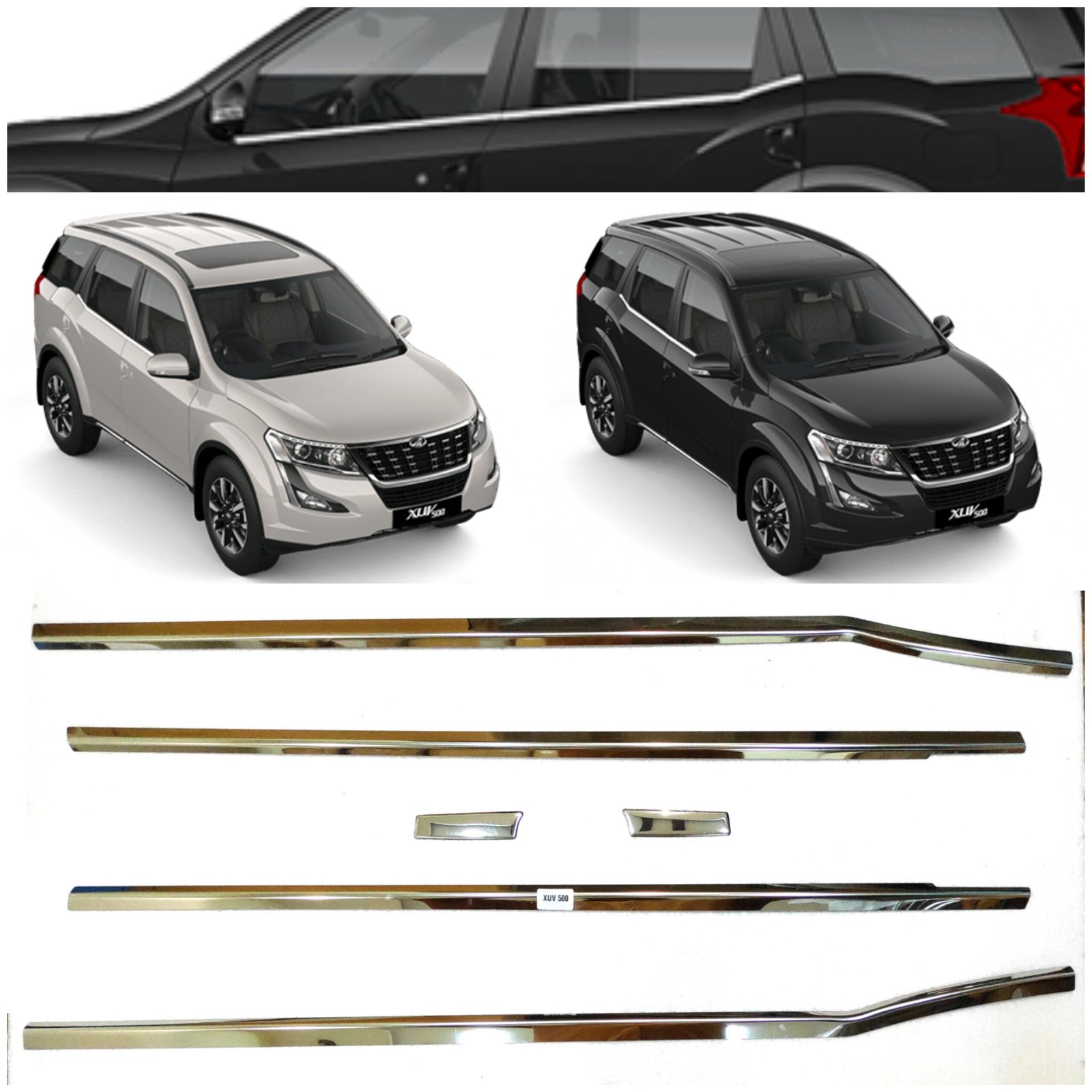 Lower Window Garnish Chrome Set for Mahindra Xuv 500 (SS-6Pcs) Exterior Styling Accessories 1 Lower Window Garnish Chrome Set for Mahindra Xuv 500 (SS-6Pcs) Exterior Styling Accessories - Image 2