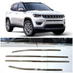 Lower Window Garnish Chrome Set for Jeep Compass (4-Pcs) Exterior Styling Stainless Steel