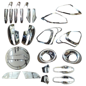 Premium Chrome Combo Kit for Maruti Swift 2018-23 Exterior Garnish Master Set (8Items/24-Pcs)