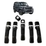 Piano Black Door Handle Covers for Scorpio Classic (Set of 11Pcs) Exterior Premium