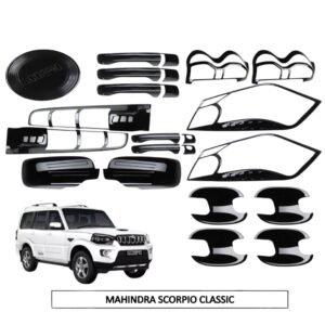 Piano Black Combo Kit for Scorpio Classic (6-Items / 23-Pcs) Premium Exterior Upgrade