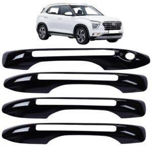 Piano Black Door Handle Cover for Hyundai Creta 2020+ (Set of 4Pcs) Premium