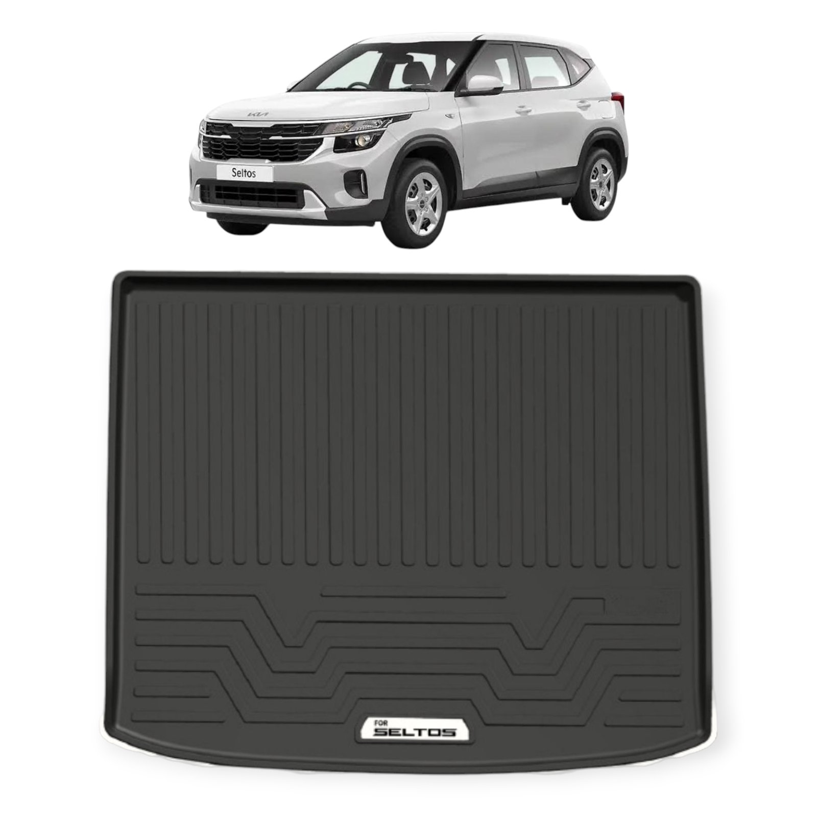 TPE Boot Mat for Kia Seltos (Set of 1P) Custom-Fit Cargo Liner Long-Lasting Protection TPE Boot Mat for Kia Seltos (Set of 1P) Custom-Fit Cargo Liner Long-Lasting Protection
