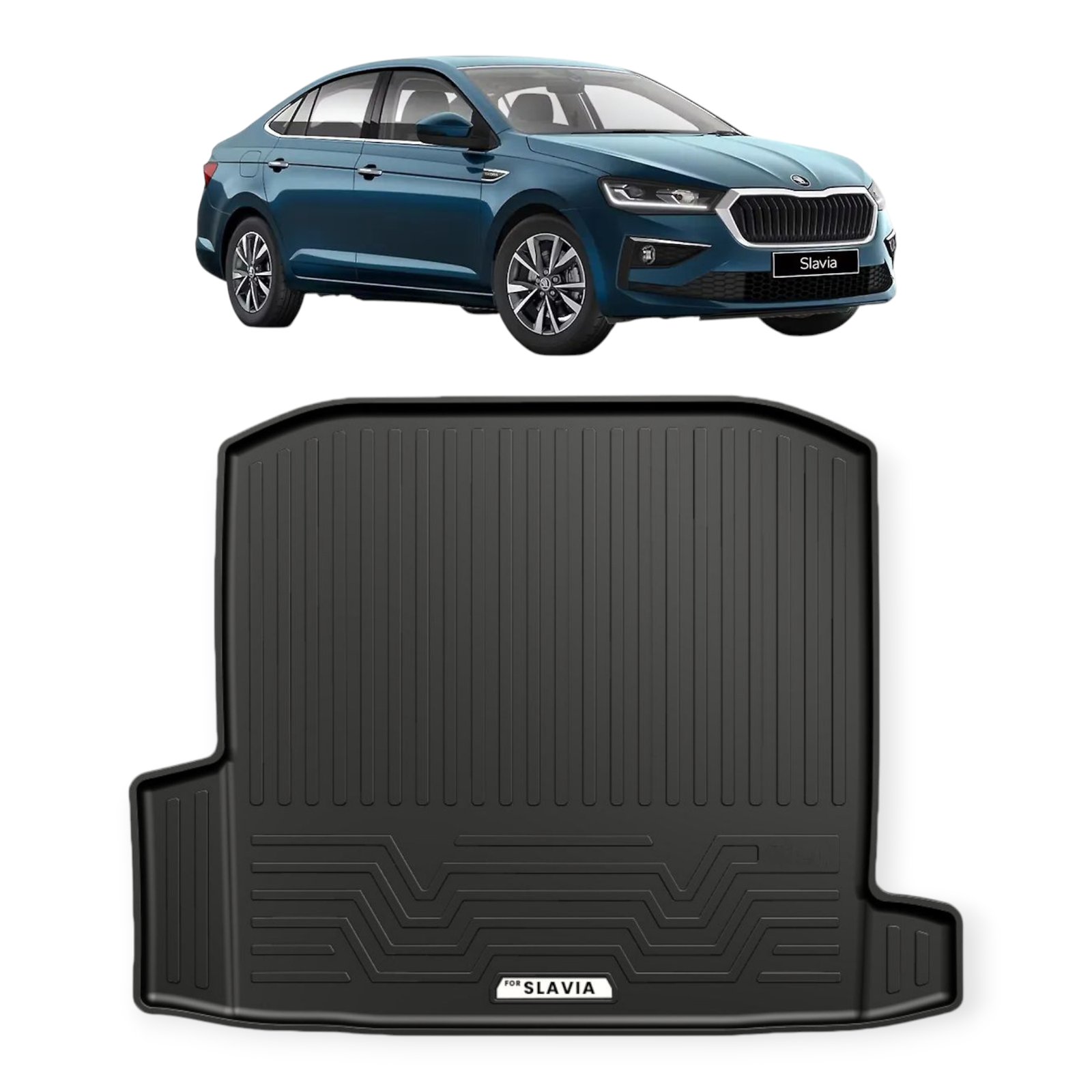 Premium Boot Mat For Skoda Slavia (2022-Present) Custom-Fit Trunk Liner (Pack of 1P) Premium Boot Mat For Skoda Slavia (2022-Present) Custom-Fit Trunk Liner (Pack of 1P)