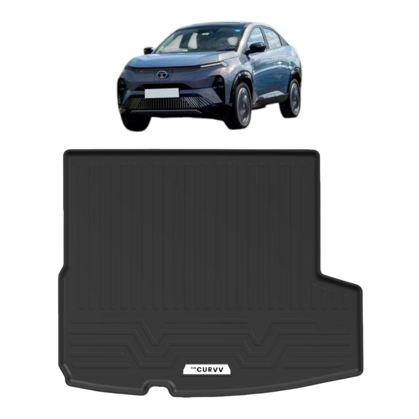 Boot Mat for Tata Curvv Ev Custom-Fit Trunk Liner Raised Edges Premium (Pack of 1P) Boot Mat for Tata Curvv Ev Custom-Fit Trunk Liner Raised Edges Premium (Pack of 1P)