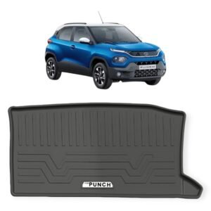 Boot Mat for Tata Punch (2021-Present) Raised Edges Trunk Liner (Pack of 1Pcs) Premium