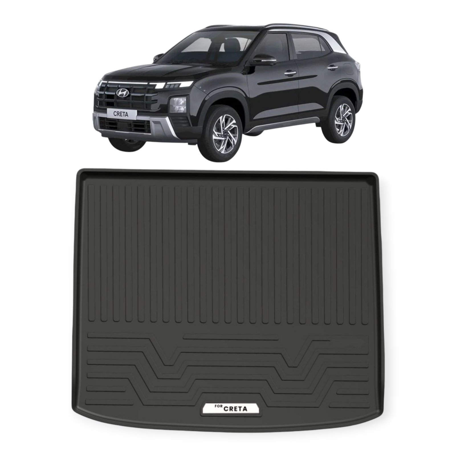 Premium TPE Boot Mat for Hyundai Creta (2022-24) Trunk Tray Set of 1 Piece Premium TPE Boot Mat for Hyundai Creta (2022-24) Trunk Tray Set of 1 Piece