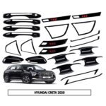 Piano Black Kit for Hyundai Creta 2020+ (22-Pcs) Exterior Styling Accessories