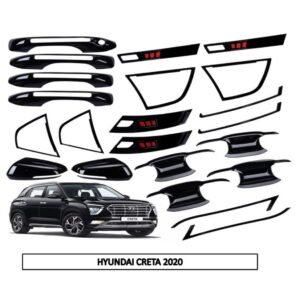 Piano Black Kit for Hyundai Creta 2020+ (22-Pcs) Exterior Styling Accessories