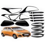 Super Black Piano Finish Combo Kit for Grand i10 (2014-19) 18-Pcs Exterior Accessories