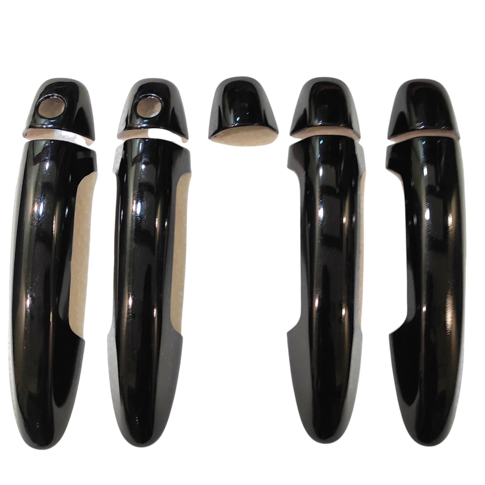 Piano Black Door Handle Cover for Innova Crysta 2016+ (Key Hole / Set of 9Pcs) Premium - Image 3