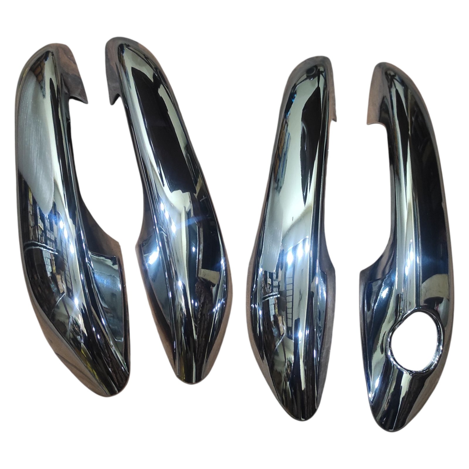 Chrome Door Handle Catch Covers For Hyundai Aura (Set of 4) - Premium Exterior Styling 2 Chrome Door Handle Catch Covers For Hyundai Aura (Set of 4) - Premium Exterior Styling - Image 3