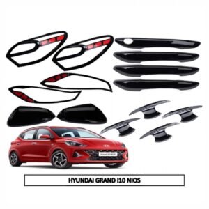 Piano Black Combo Kit for Grand i10 Nios (5-Items 14-Pcs) Exterior - Premium Edition