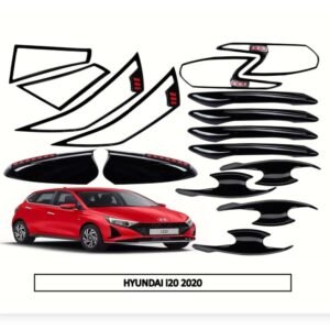 Piano Black Combo Kit for Hyundai i-20 2020-23 (5-Items) Exterior Stylish Accessories