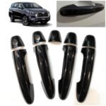Super Black Piano Finish Door Handle Trim for Innova Crysta 2016-21 (Set of 9Pcs) Premium