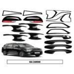 Piano Black Kit for Kia Carens (16-Pcs) Exterior Premium Accessories