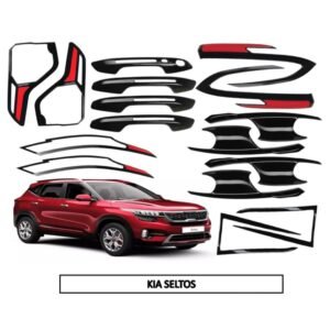 Piano Black Kit for Kia Seltos (5Items-16Pcs) Exterior Body Styling