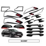 Piano Black Combo Full Kit for Kia Sonet (16-Pcs) Premium Glossy Edition