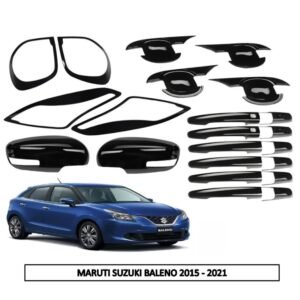 Baleno 2015-21 Super Black Piano Finish Combo Kit (5-Items/22-Pcs) Exterior Styling Kit