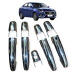 Maruti Dzire 2017+ Door Handle Chrome Sensor Cut Catch Covers (Set of 9Pcs) Premium