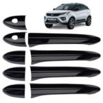 Piano Black Door Handle Cover Tata Nexon 2018+ (Pack of 9P) Custom Fit Exterior Body Trim Premium