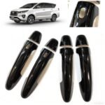 Innova Crysta Gloss Black Door Handle Sensor Cut Catch Covers (Set of 8Pcs) Premium