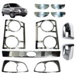 Chrome Combo Kit for Santro Xing - Premium Exterior Styling (11Pcs) | Headlight, Tail Light, Mirror, Handle, Number Plate Garnish