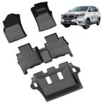 Premium Floor Mats for Innova Crysta Manual 2016-24 Full Coverage (Set of 4Pcs) All-Weather heavy-duty