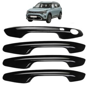 Glossy Black Door Handle Cover Set for Kia Carens (Set of 4Pcs) Premium Exterior Accessories