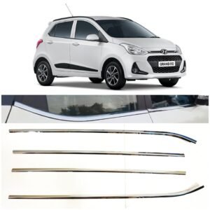 Lower Window Garnish Chrome for Hyundai Grand i10 (2013-20) Premium (S.S/Set of 4Pcs)