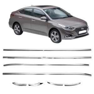 Chrome Lower Window Garnish for Hyundai Verna 2017+ (S.S Set of 8P) – Premium Exterior Accessories