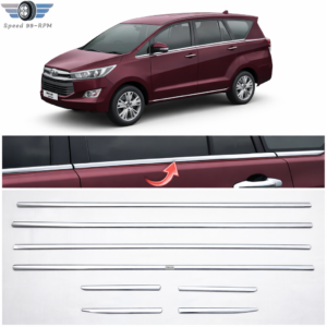 Chrome Lower Window Garnish for Innova Crysta 2016-Present Models (S.S Set of 8Pcs) Exterior Window Trim