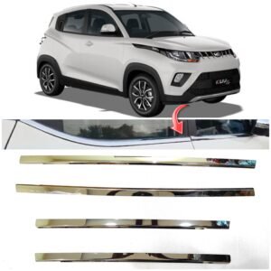Lower Window Garnish Chrome for Mahindra KUV100 (S.S, Set of 4P) Premium Accessories