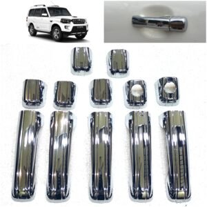 Chrome Door Handle Cover for Mahindra Scorpio (2009-2019) | Pack of 12Pcs | High-Gloss Exterior Premium Accessories