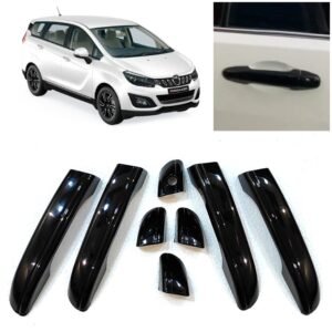 Piano Black Door Handle Cover Set for Mahindra Marazzo (Set of 8 Pcs) Premium