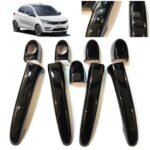 Piano Black Door Handle Cover for Tata Tiago (Set of 9Pcs) Exterior Garnish Accessories Premium