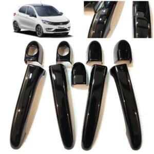 Piano Black Door Handle Cover for Tata Tiago (Set of 9P) Exterior Garnish Accessories Premium