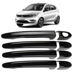 piano black chrome door handle covers for tata tiago exterior garnish accessories