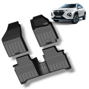 Premium Floor Mats for Maruti Suzuki Fronx (All Models) All-Weather 3D Tray Custom Fit (Black)