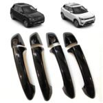 Glossy Piano Black Door Handle Catch Covers for Mahindra XUV300 (Set of 8Pcs) | Exterior Styling Accessories