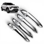Premium Chrome Door Handle Cover for Mahindra XUV 3XO (Set of 8Pcs) | Scratch Resistant Triple Chrome Plated Car Exterior Accessories