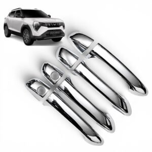 Premium Chrome Door Handle Cover for Mahindra XUV 3XO (Set of 8Pcs) | Scratch Resistant Triple Chrome Plated Car Exterior Accessories