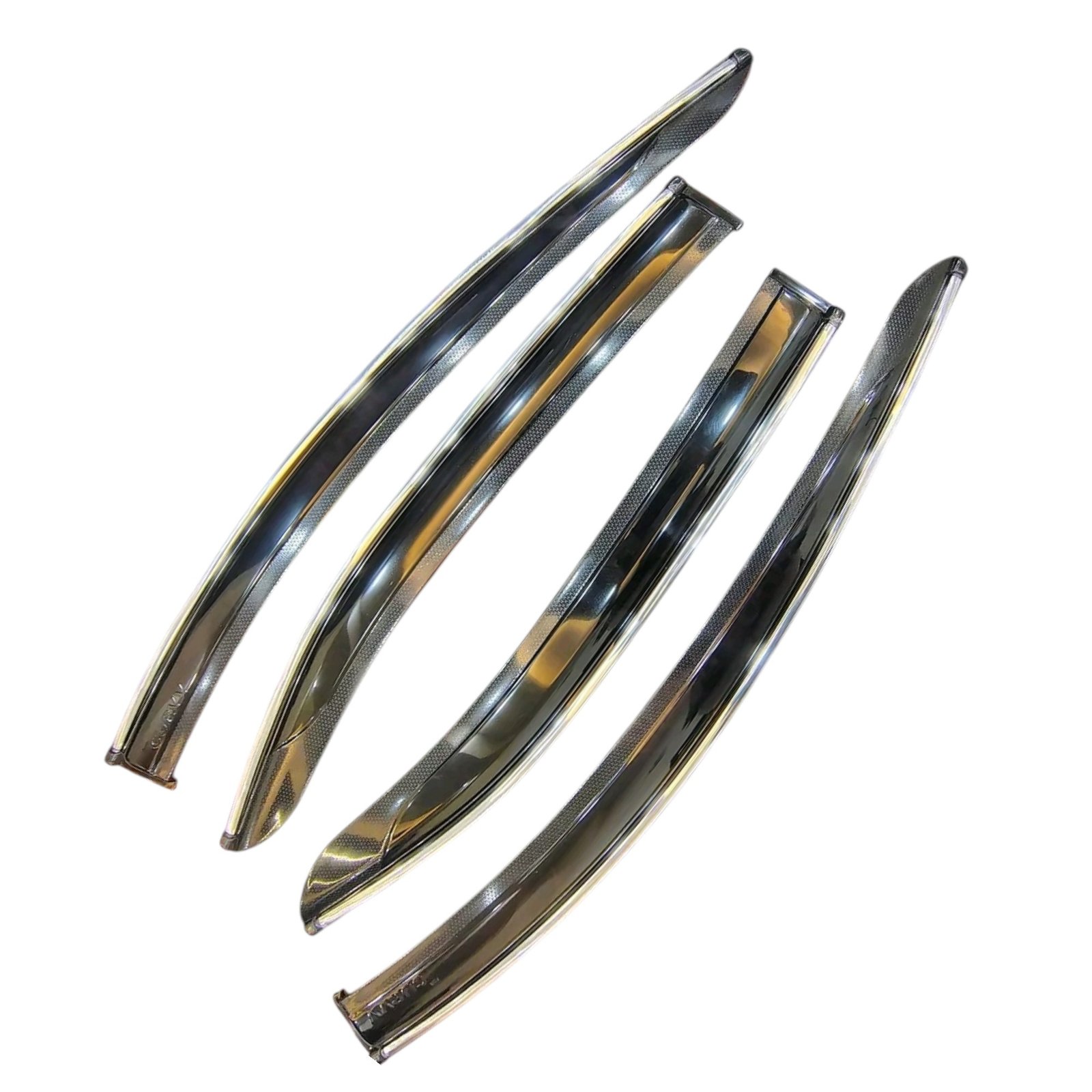 Premium Chrome-Line Door Visors for Tata Curvv (Set of 4) | High-Gloss Wind Deflectors & Rain Guards - Image 2