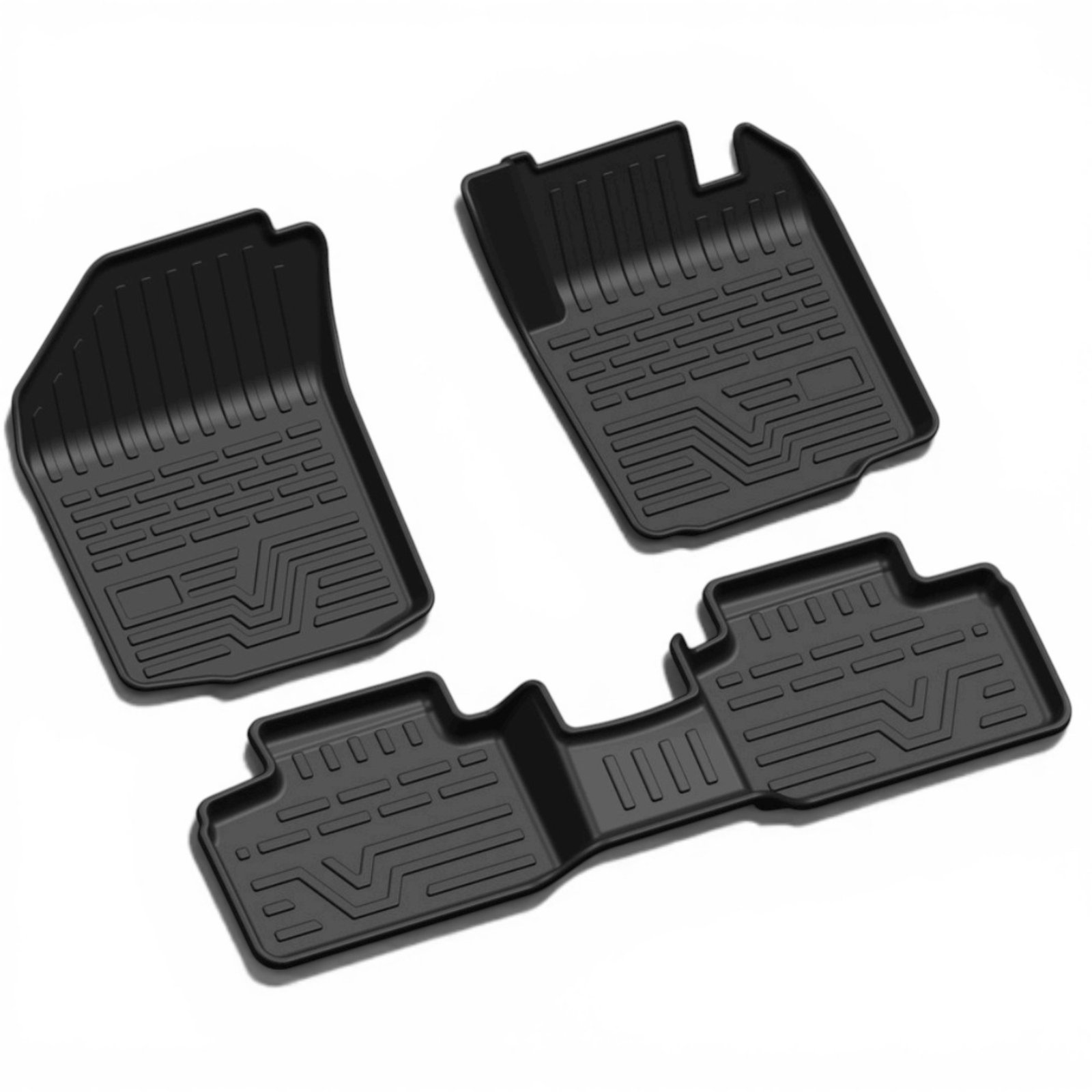 Premium Custom Fit Car Floor Mats for Maruti Suzuki Brezza (2022 June-Present) Set of 3P | All-Weather Black - Image 5
