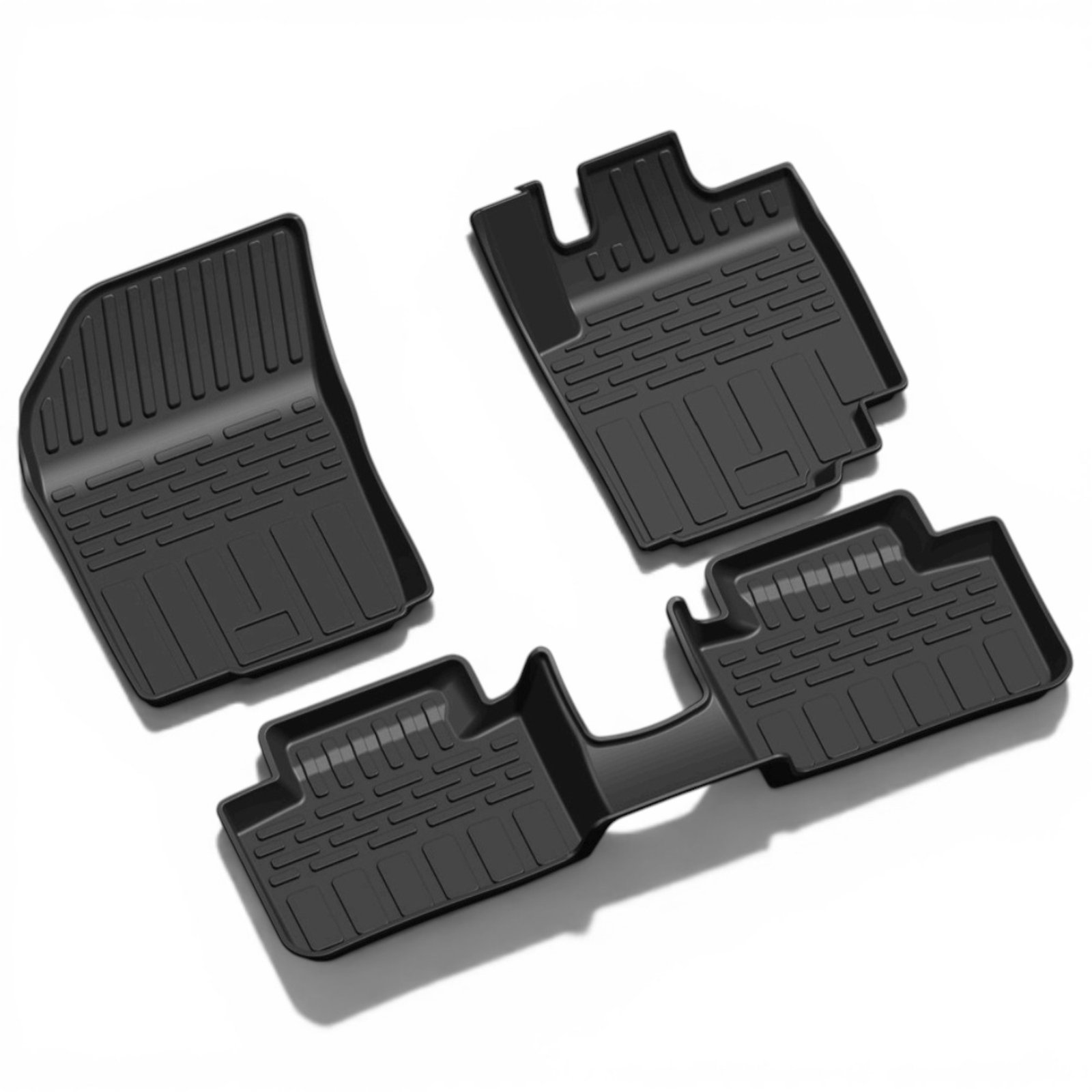 Premium Car Floor Mats for Maruti Suzuki Vitara Brezza (2016-2022 June) | Custom Fit All-Weather Heavy-Duty Tray Style Anti-Slip (Set of 3Pcs-Black) - Image 5